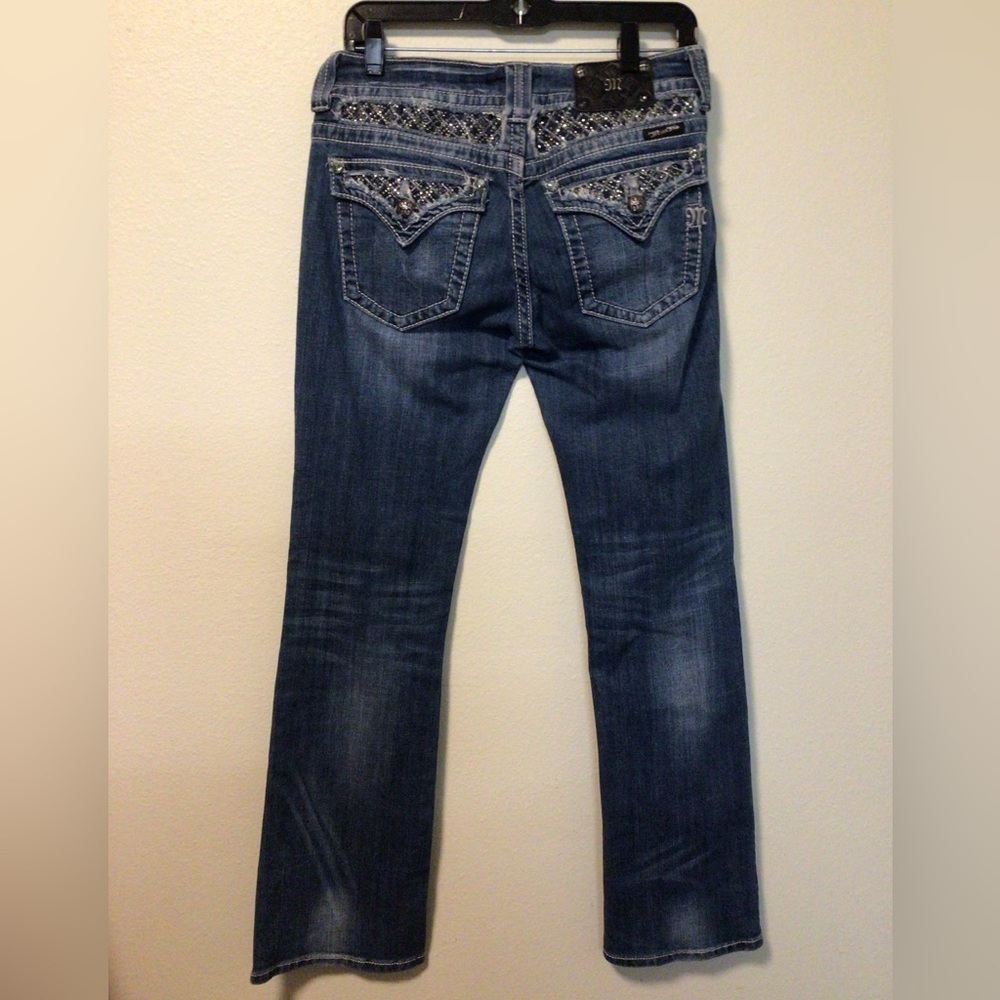 Miss me women’s 30 inseam 33 rhinestone embroidered embellished western jeans